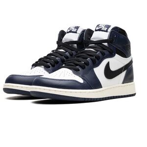 Jordan Air 1 High Navy White Black Men’s Athletic Shoes